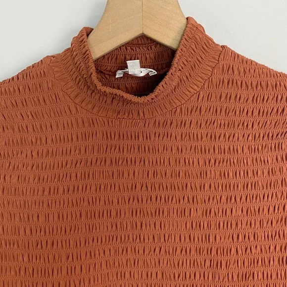 A.L.C. Dana Smocked Top in Deep Amber - Picture 7 of 11